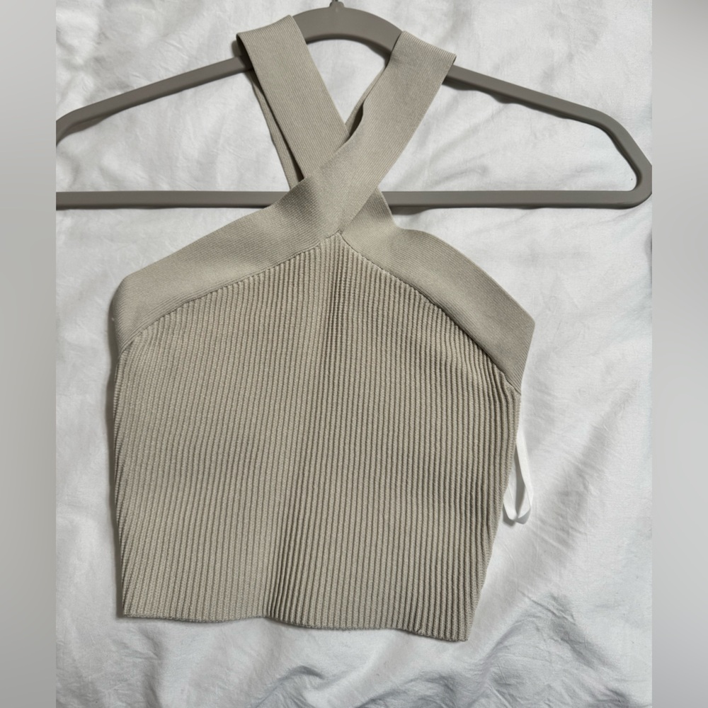 Aritzia Babaton Ribbed Halter Top